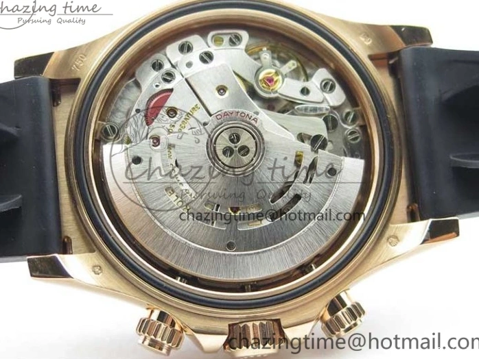 1224 Daytona 116515 Noob 1:1 Best Edition Chocolate Dial Lume Markers on Black Rubber Strap SA4130 (Free Extra Strap) V Stylish 2976